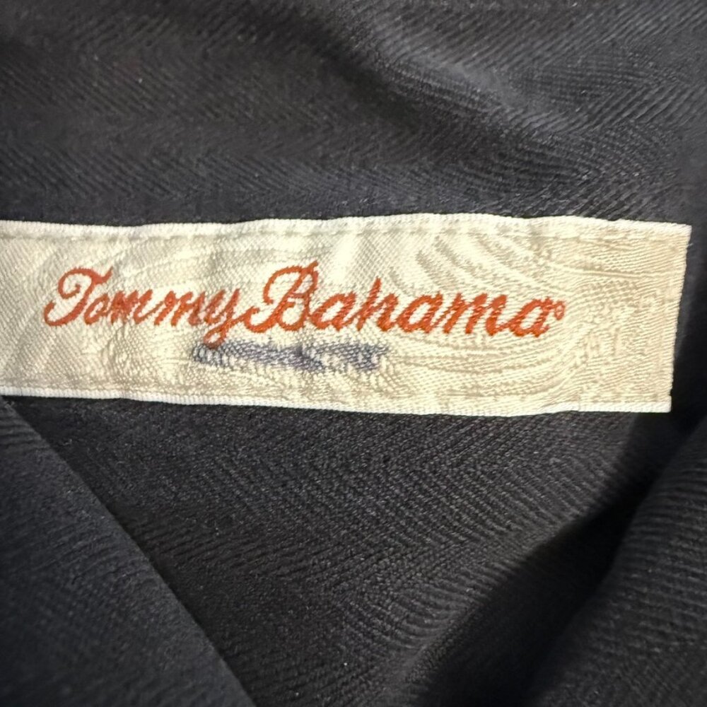 Tommy Bahama Black Linen Short-Sleeve Button-Up Shirt - Size XL - Picture 5 of 7